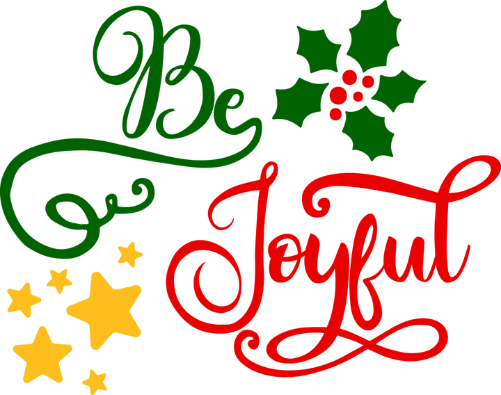 
									Be Joyful Stars & Flowers SVG