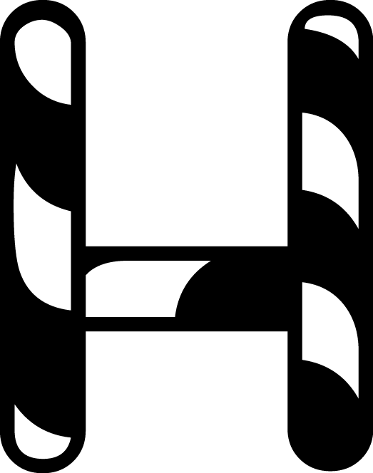 
									Capital Letter H Candy Cane SVG
