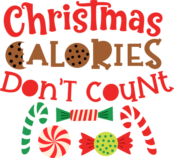 Christmas Calories Don’t Count Candy SVG