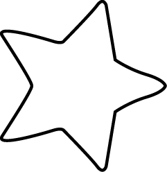 Christmas Irregular Star Outline SVG