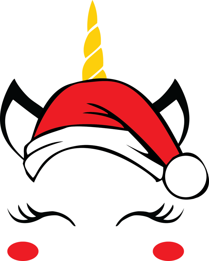 
									Christmas Unicorn Hat SVG
