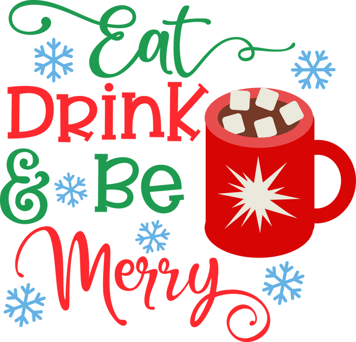 
									Eat Drink Be Merry With Cup Christmas SVG