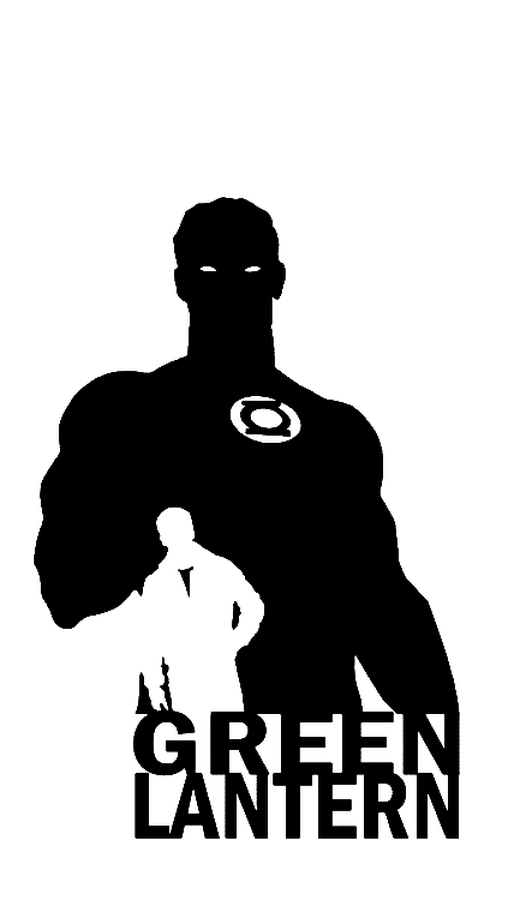 Green Lantern Comic Character Silhouette SVG