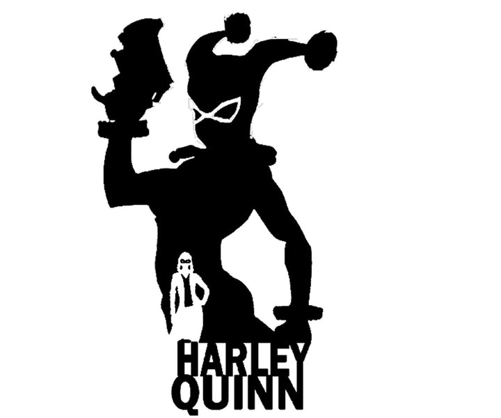 Harley Quinn With Hammer Silhouette Vector SVG