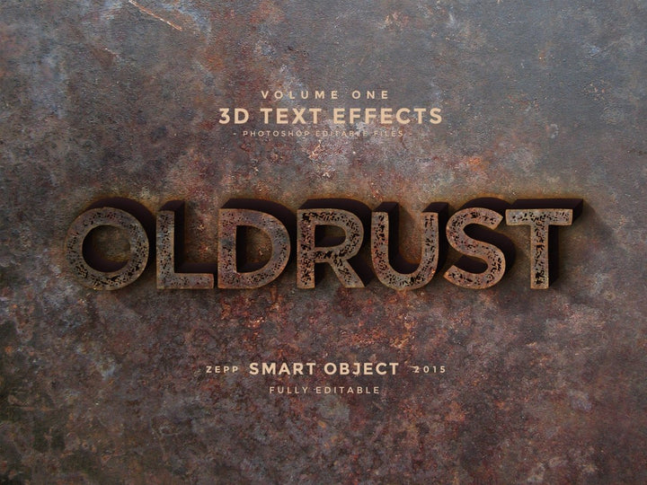 
									Metallic Oldrust Font Effect PSD Template